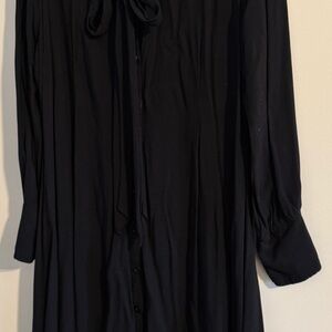 XXL Killstar Deaths Door Shirt Dress Front tie Black Button-Up Dress